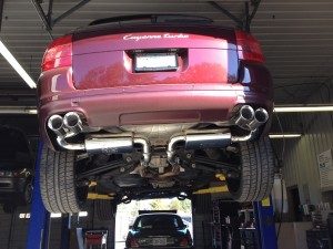 ECU tune and performance exhaust system on a Porsche Cayenne Turbo